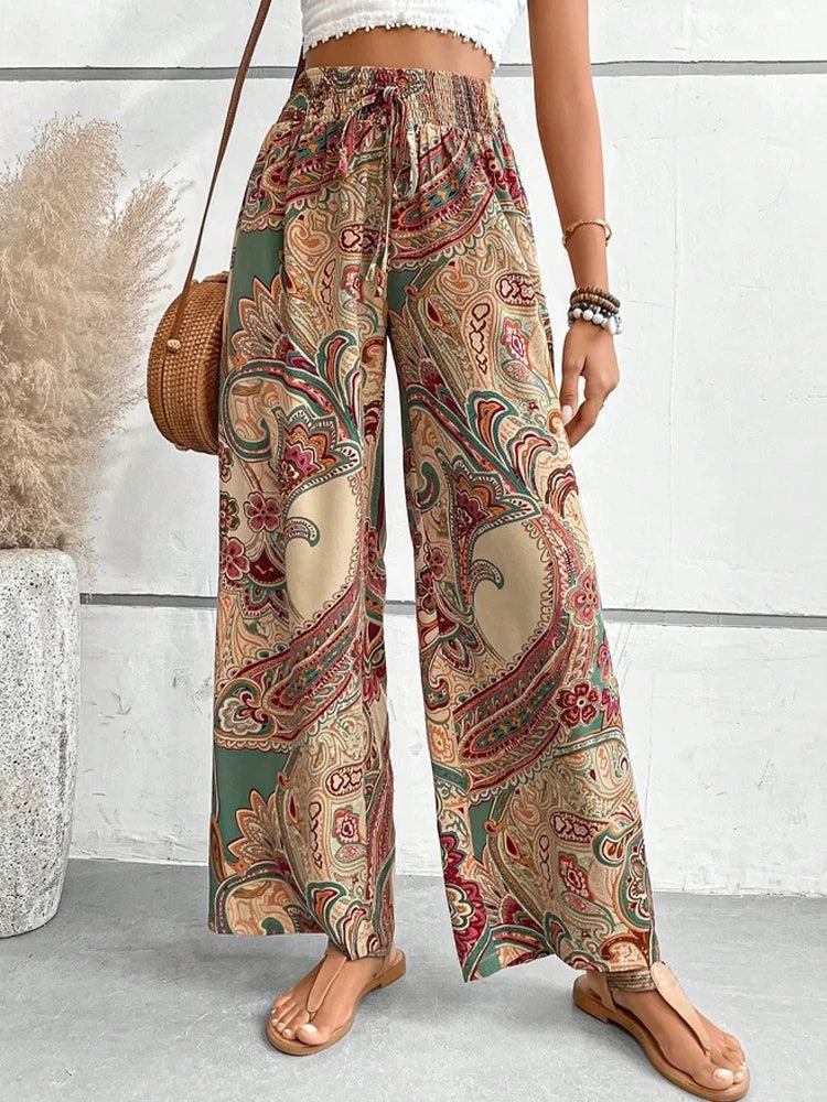Ruby™ - Ethnic High-Waist Beach Pants