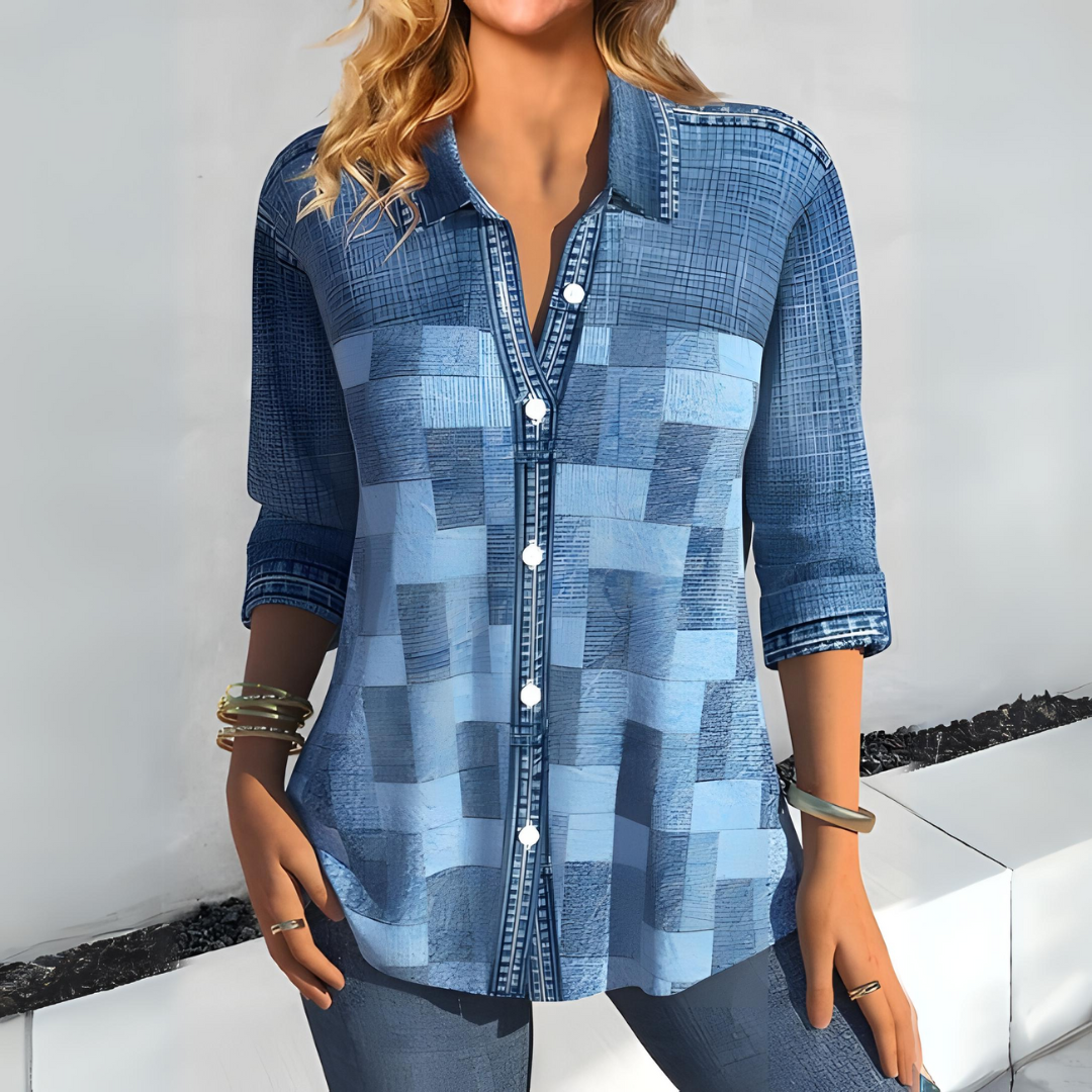 Joyce™  - Casual Checked Blouse