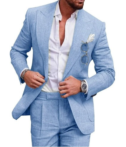 Cedric™ - Men's linen suit with two buttons