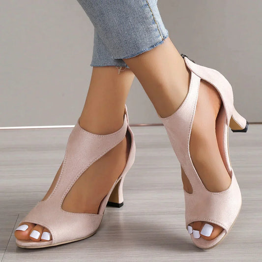 Aimee™- Orthopedic Leather Heeled Sandals