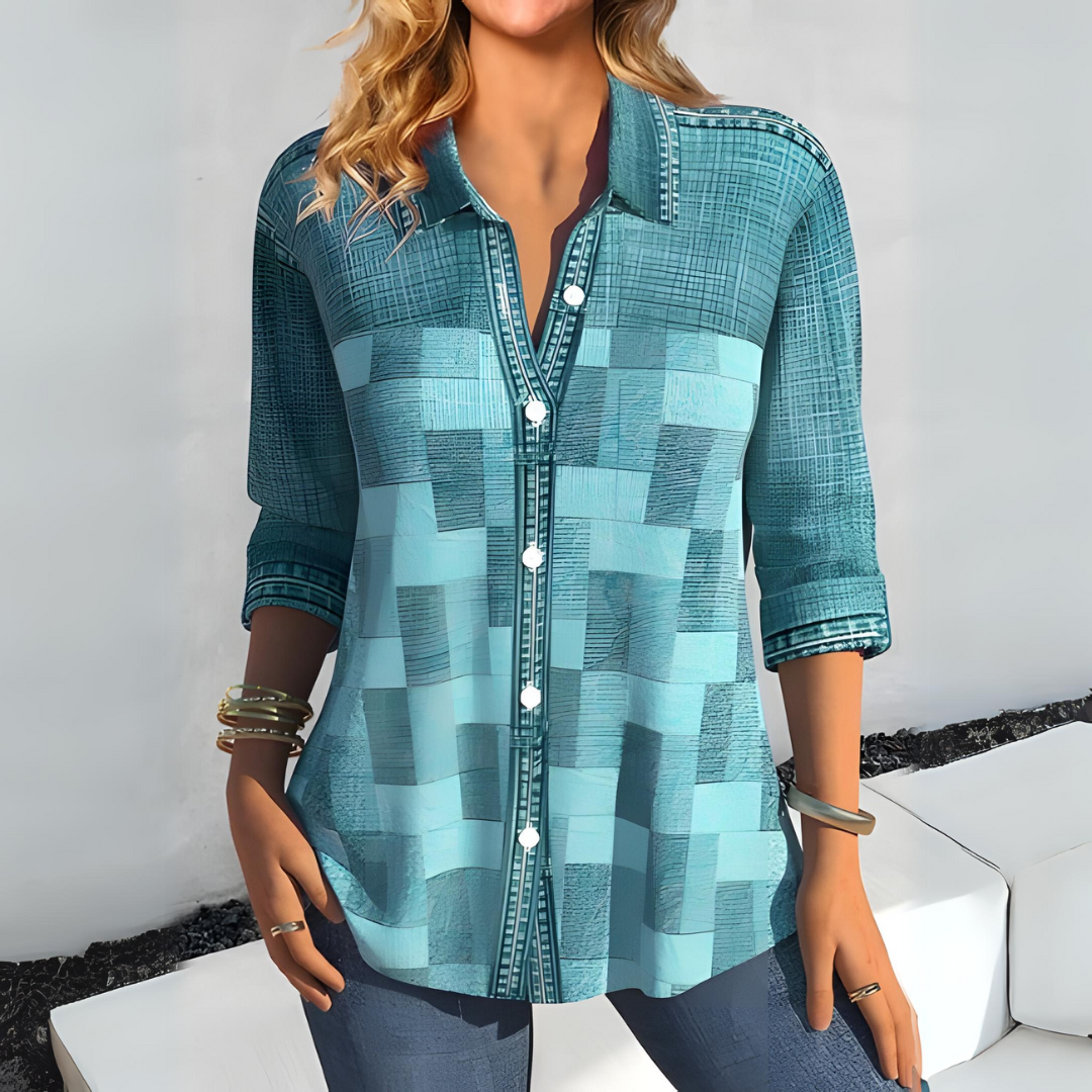 Joyce™  - Casual Checked Blouse