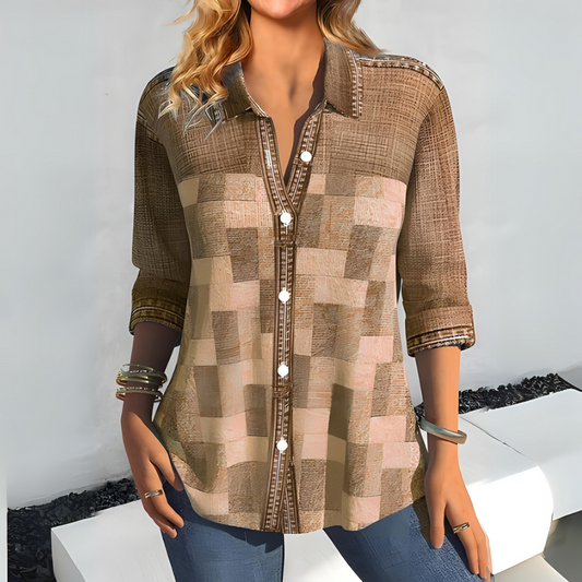 Joyce™  - Casual Checked Blouse