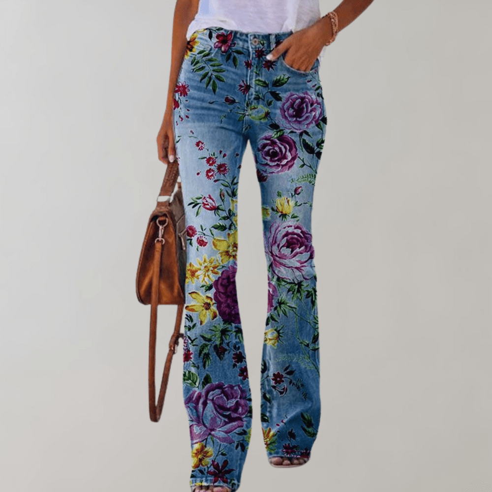 Maybritt™ - The Flair Pants With Floral Print