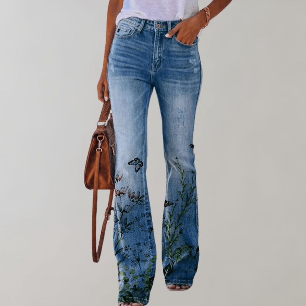 Maybritt™ - The Flair Pants With Floral Print