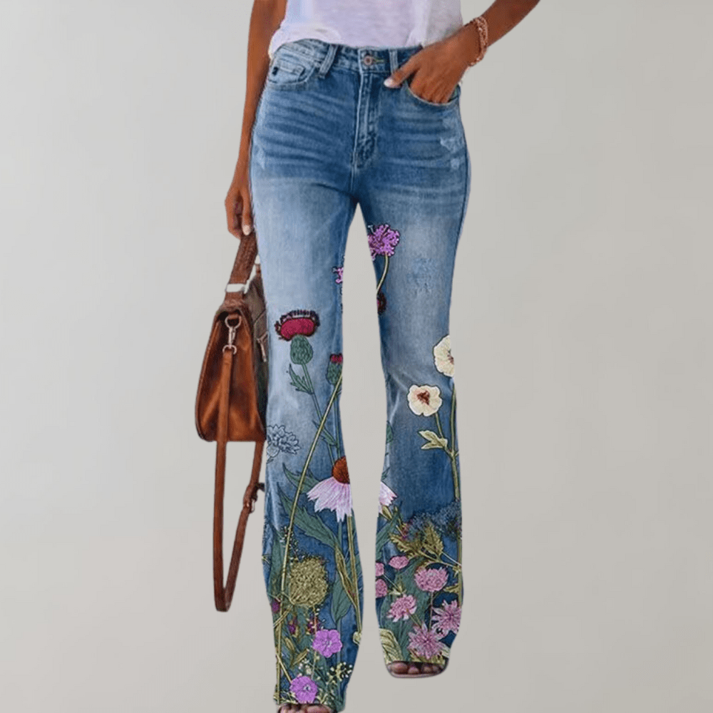 Maybritt™ - The Flair Pants With Floral Print