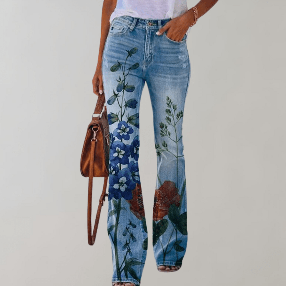 Maybritt™ - The Flair Pants With Floral Print