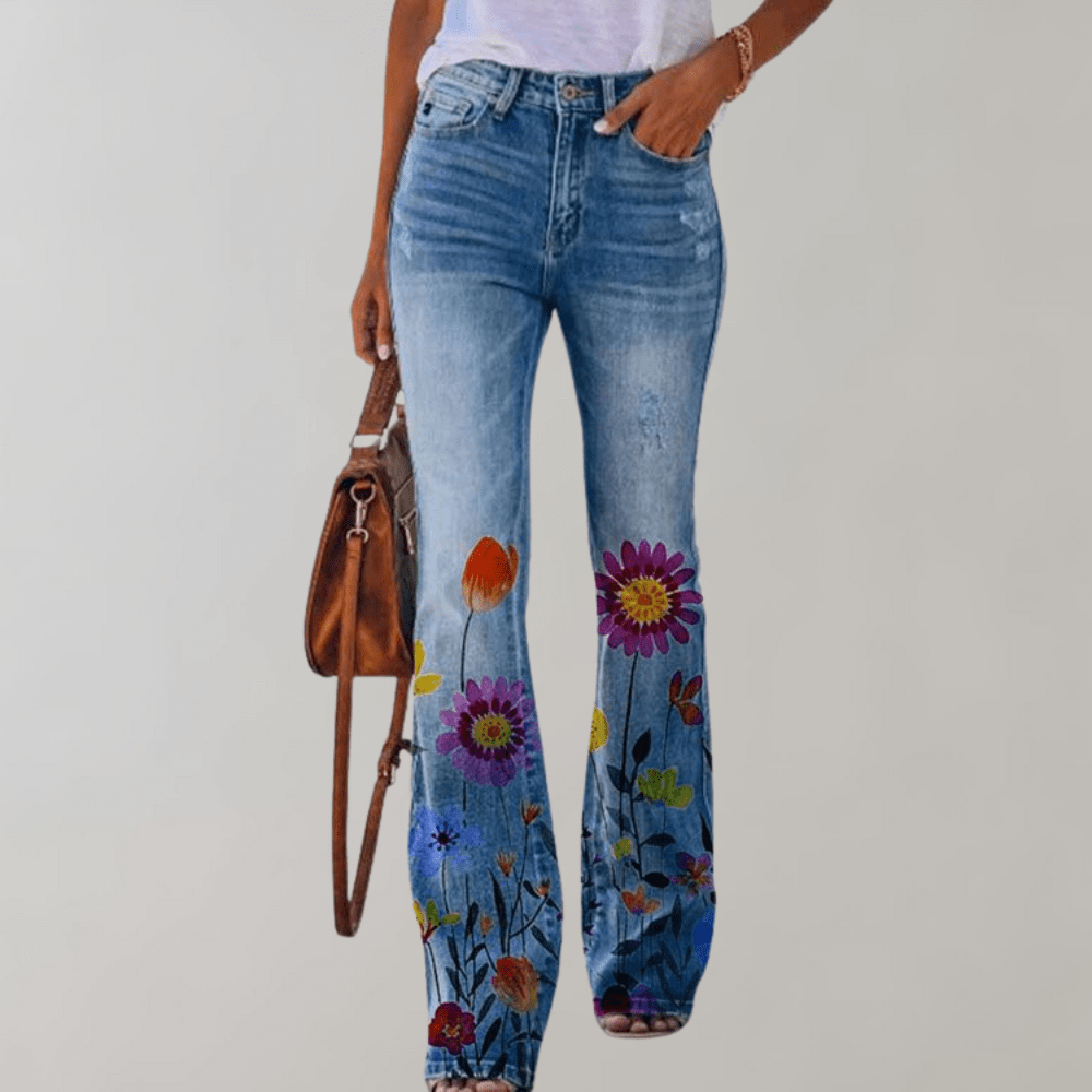 Maybritt™ - The Flair Pants With Floral Print