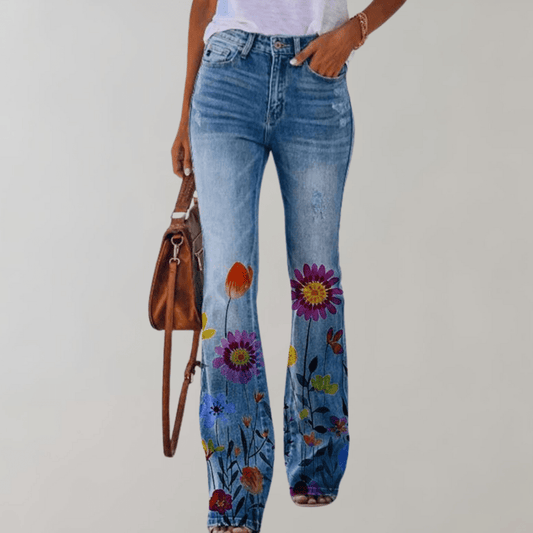 Maybritt™ - The Flair Pants With Floral Print