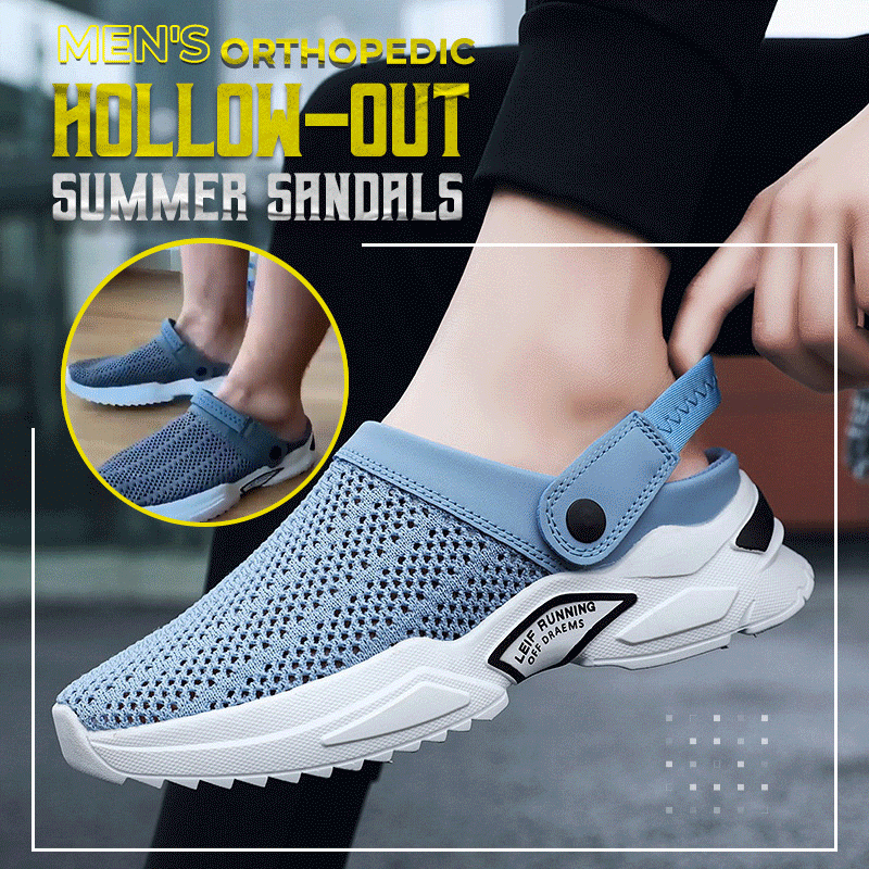 Finn™ -  Men's orthopedic summer sandals with cutouts