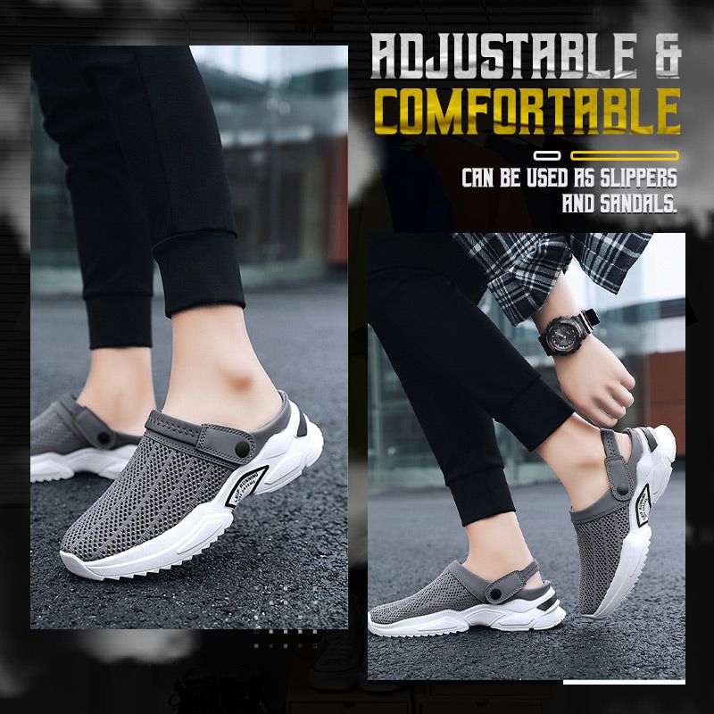 Finn™ -  Men's orthopedic summer sandals with cutouts