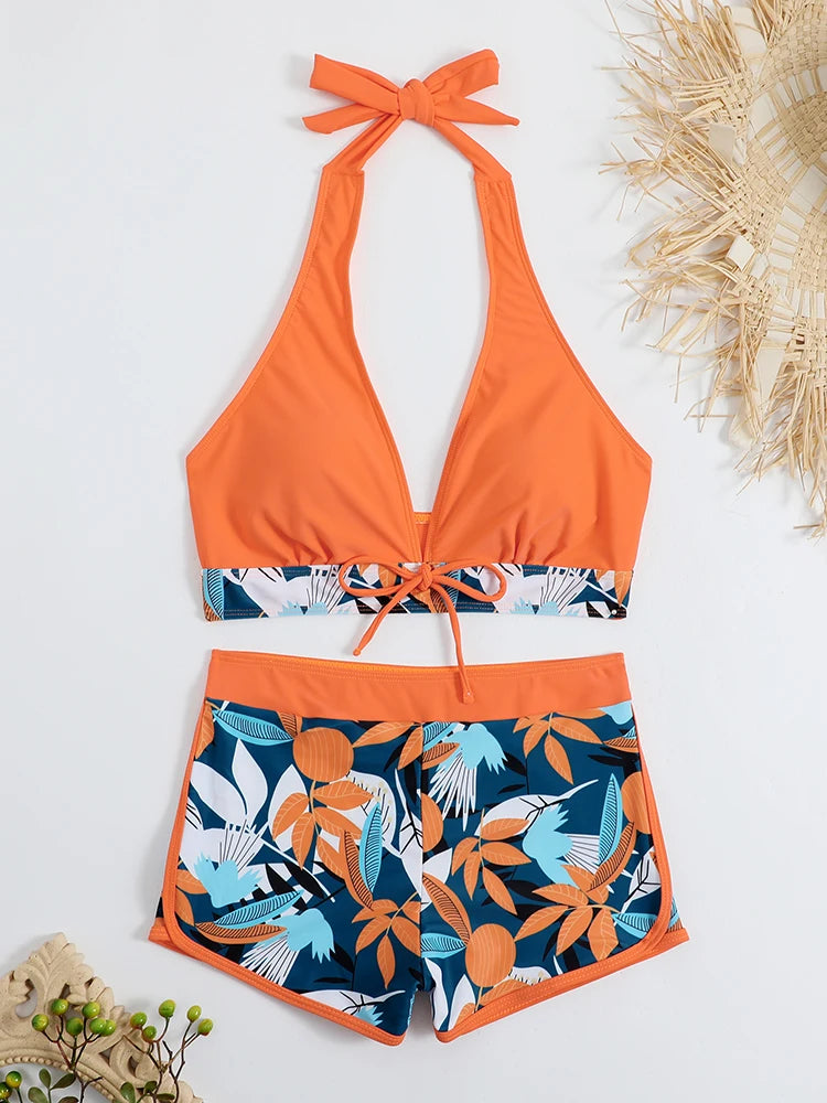 Zoey™ - High Waist Halter Bikini Set for Women