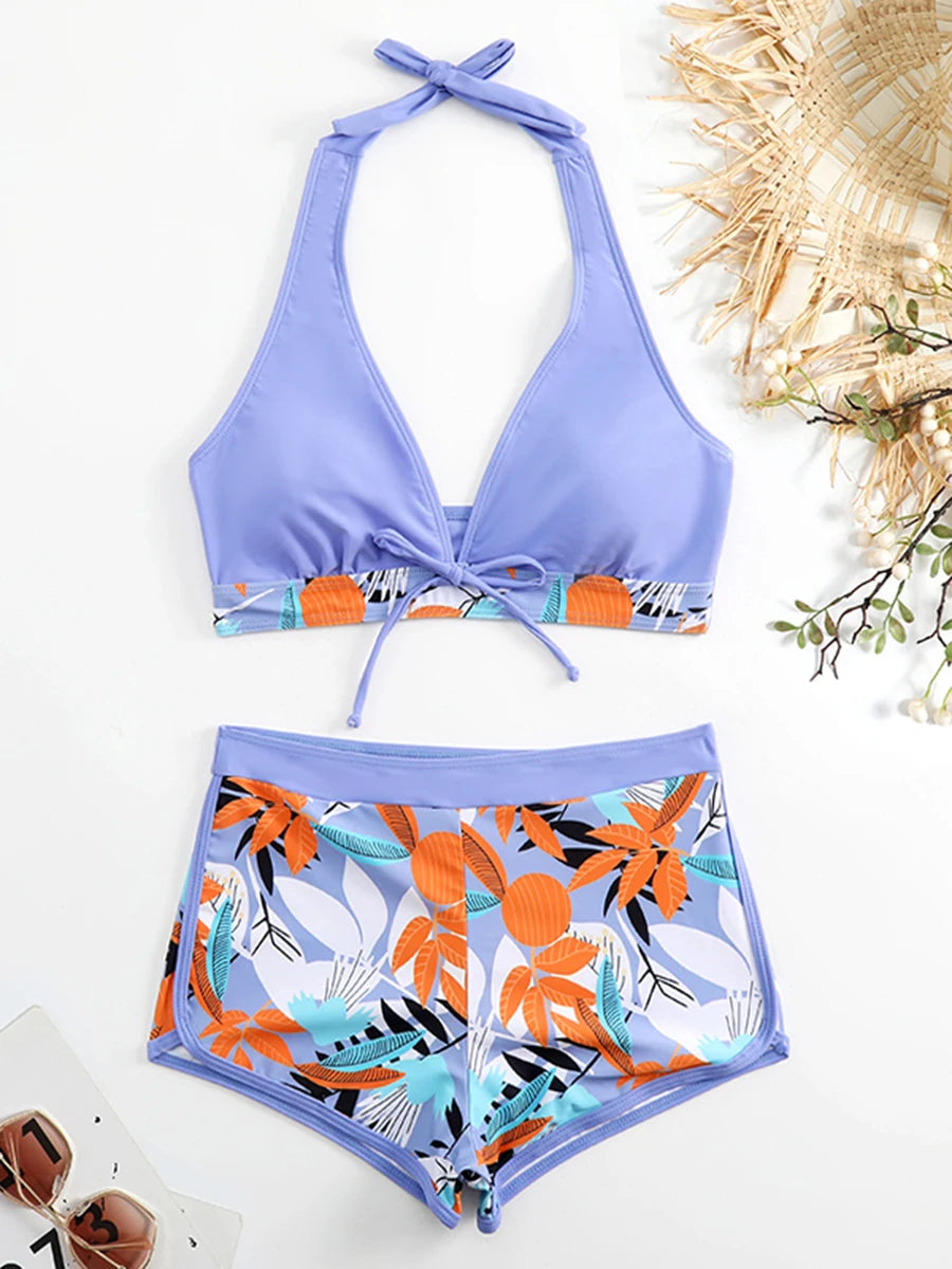 Zoey™ - High Waist Halter Bikini Set for Women