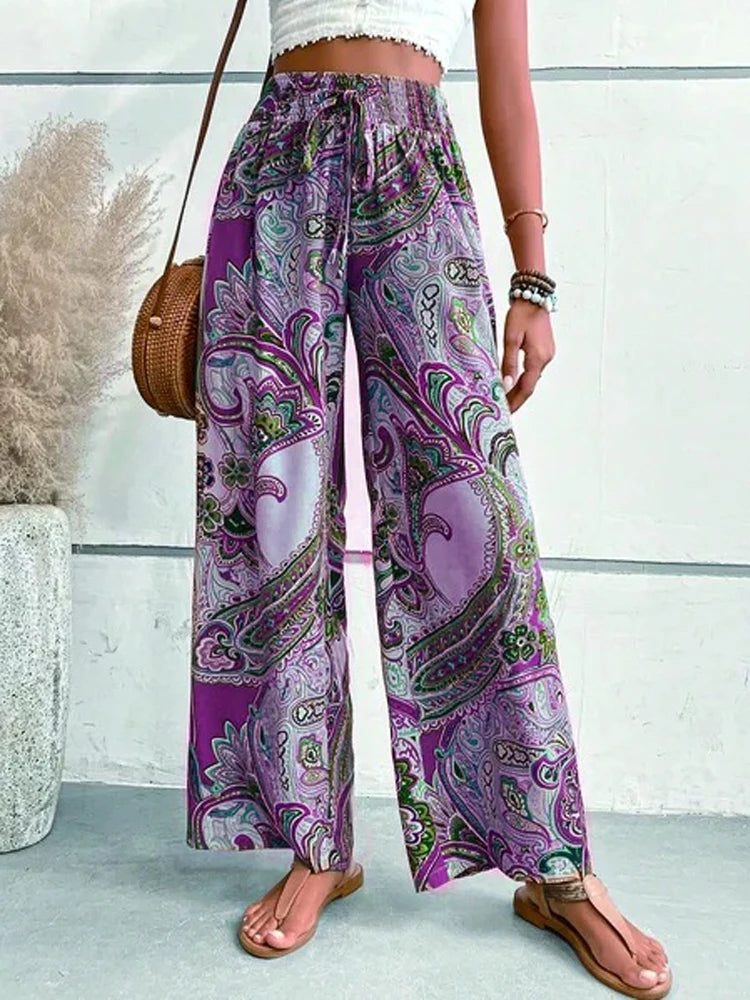 Ruby™ - Ethnic High-Waist Beach Pants