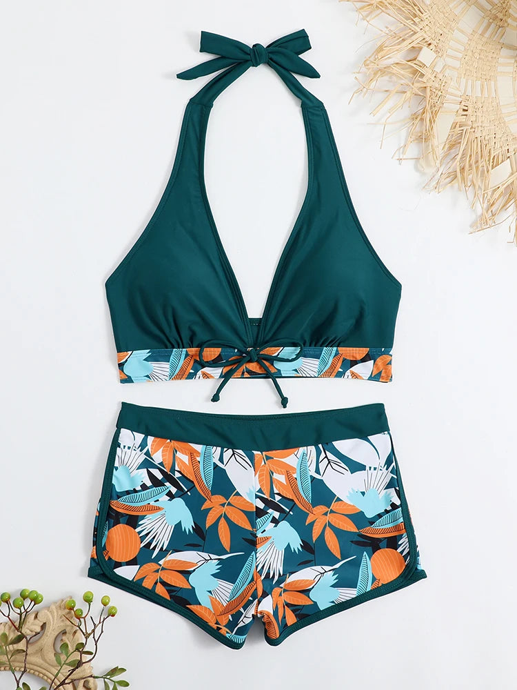 Zoey™ - High Waist Halter Bikini Set for Women