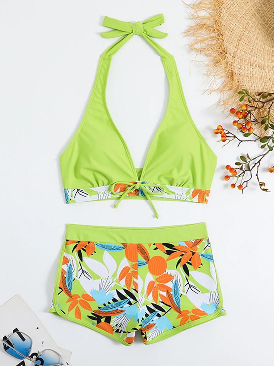 Zoey™ - High Waist Halter Bikini Set for Women