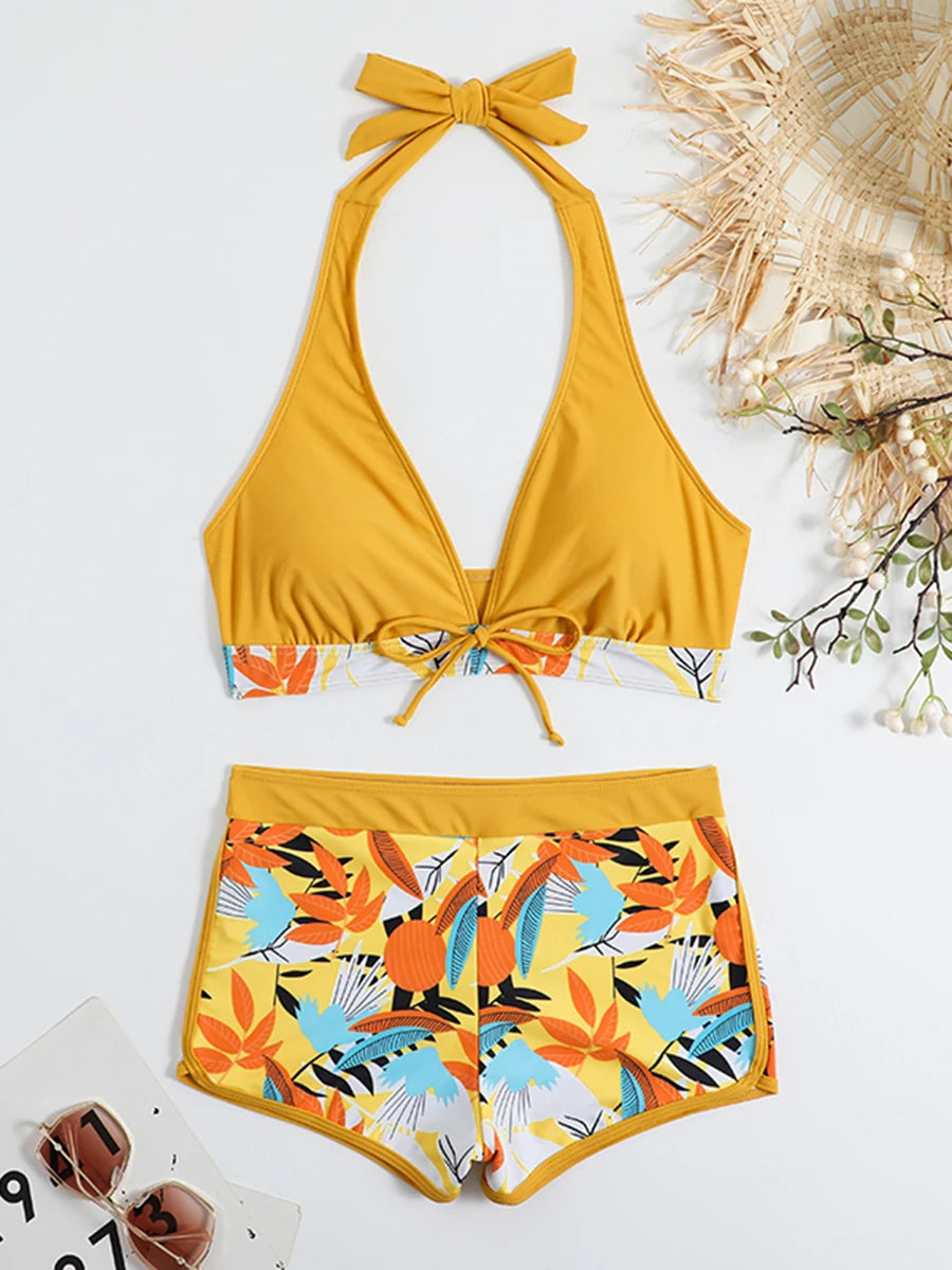 Zoey™ - High Waist Halter Bikini Set for Women