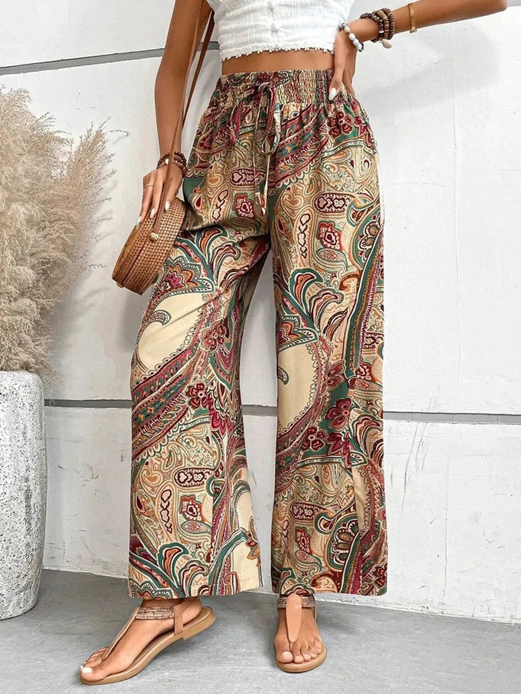 Ruby™ - Ethnic High-Waist Beach Pants