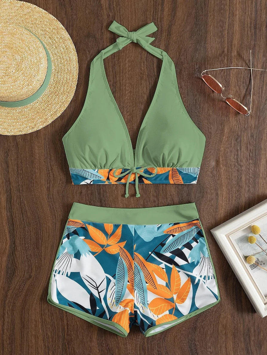 Zoey™ - High Waist Halter Bikini Set for Women