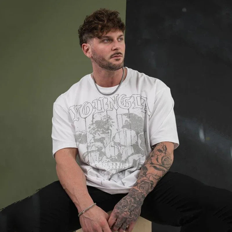Elias™ - Round Neck T-Shirt with Back Print