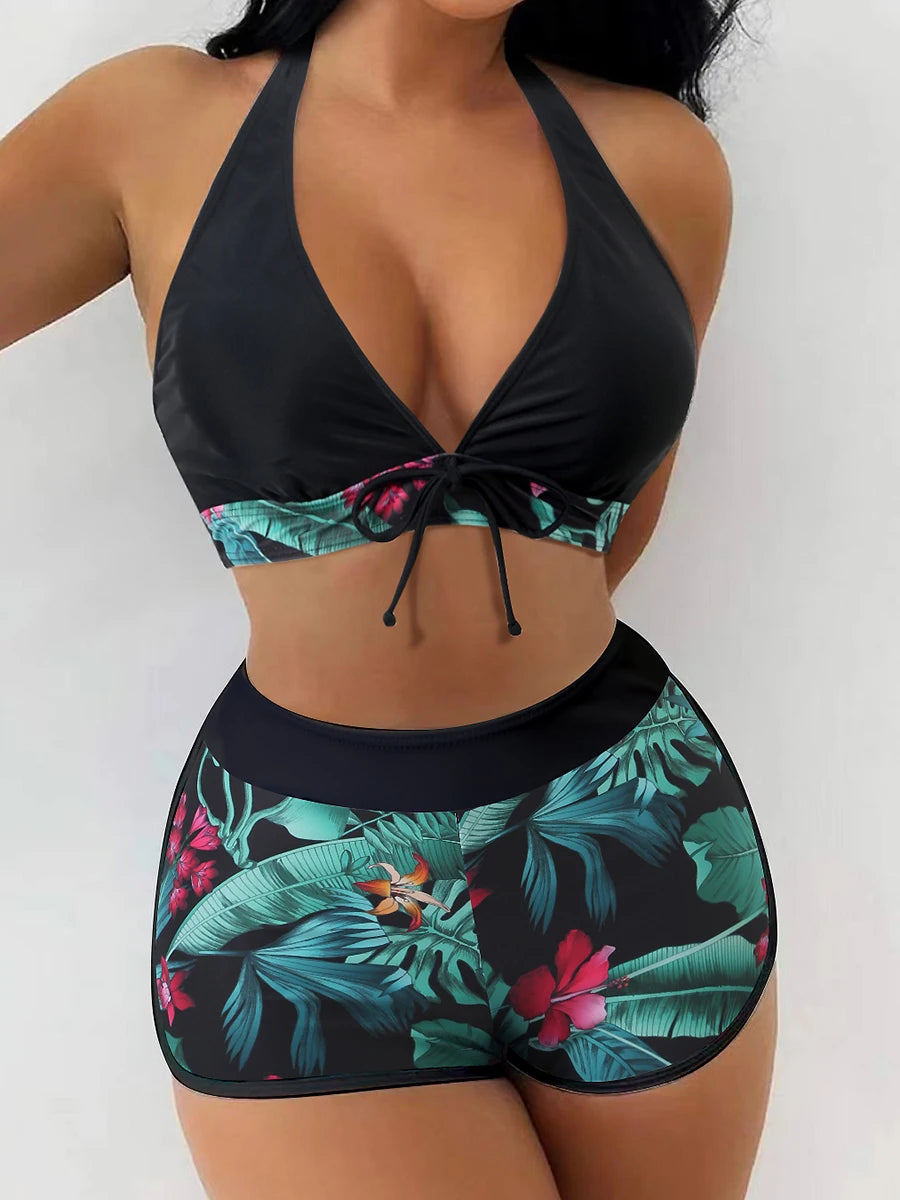 Zoey™ - High Waist Halter Bikini Set for Women