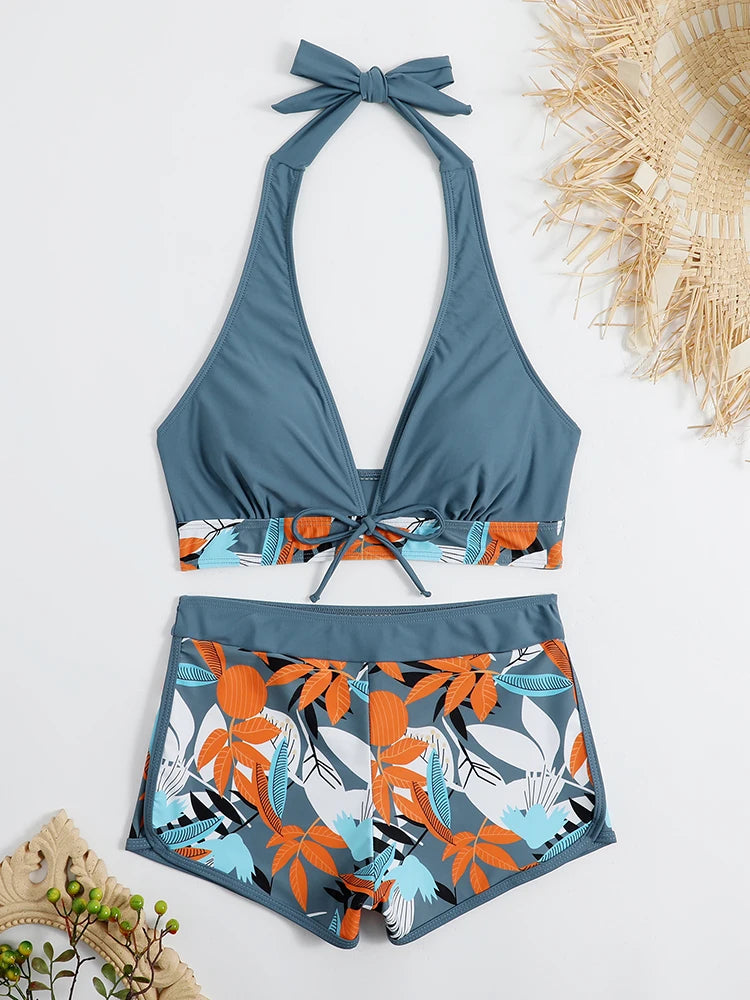Zoey™ - High Waist Halter Bikini Set for Women