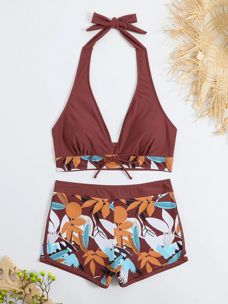 Zoey™ - High Waist Halter Bikini Set for Women