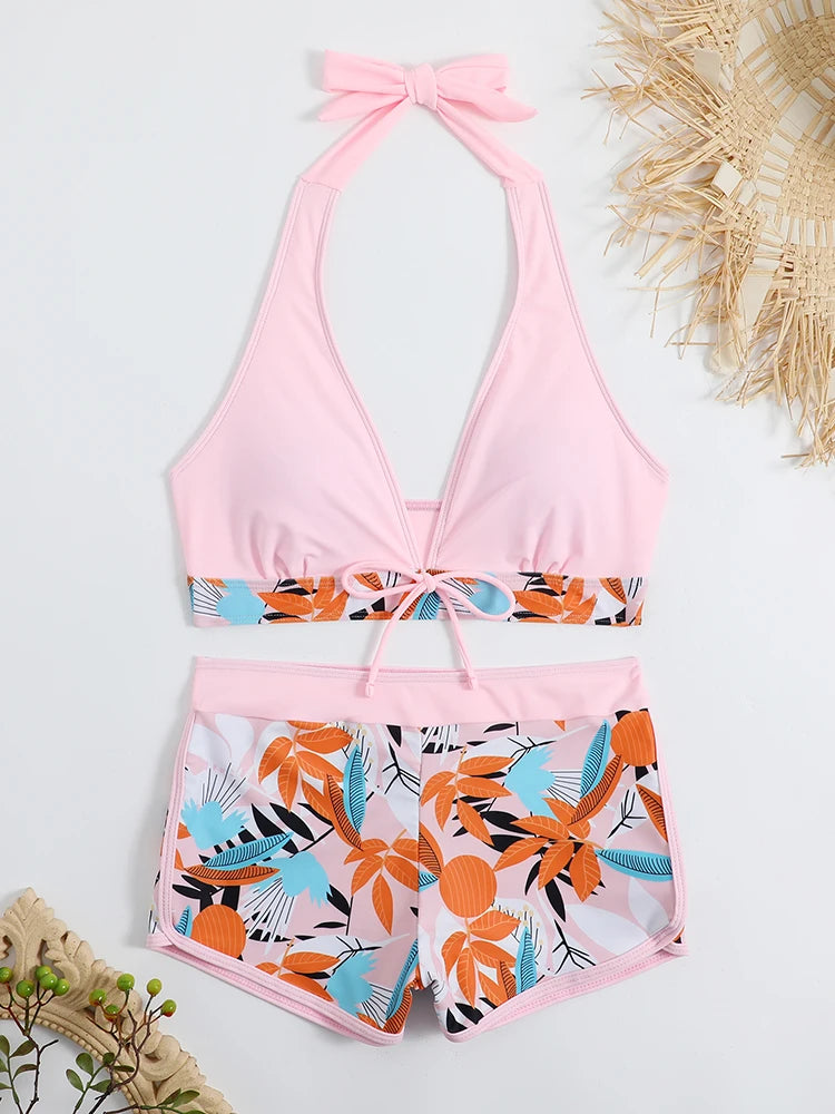 Zoey™ - High Waist Halter Bikini Set for Women