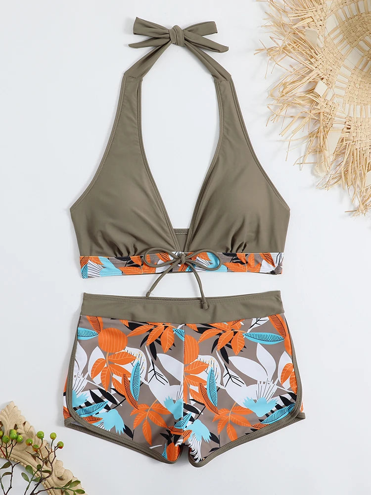 Zoey™ - High Waist Halter Bikini Set for Women