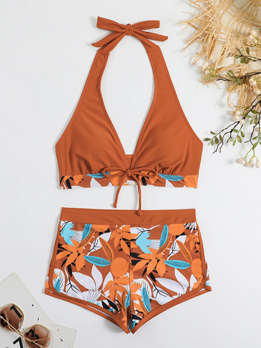 Zoey™ - High Waist Halter Bikini Set for Women