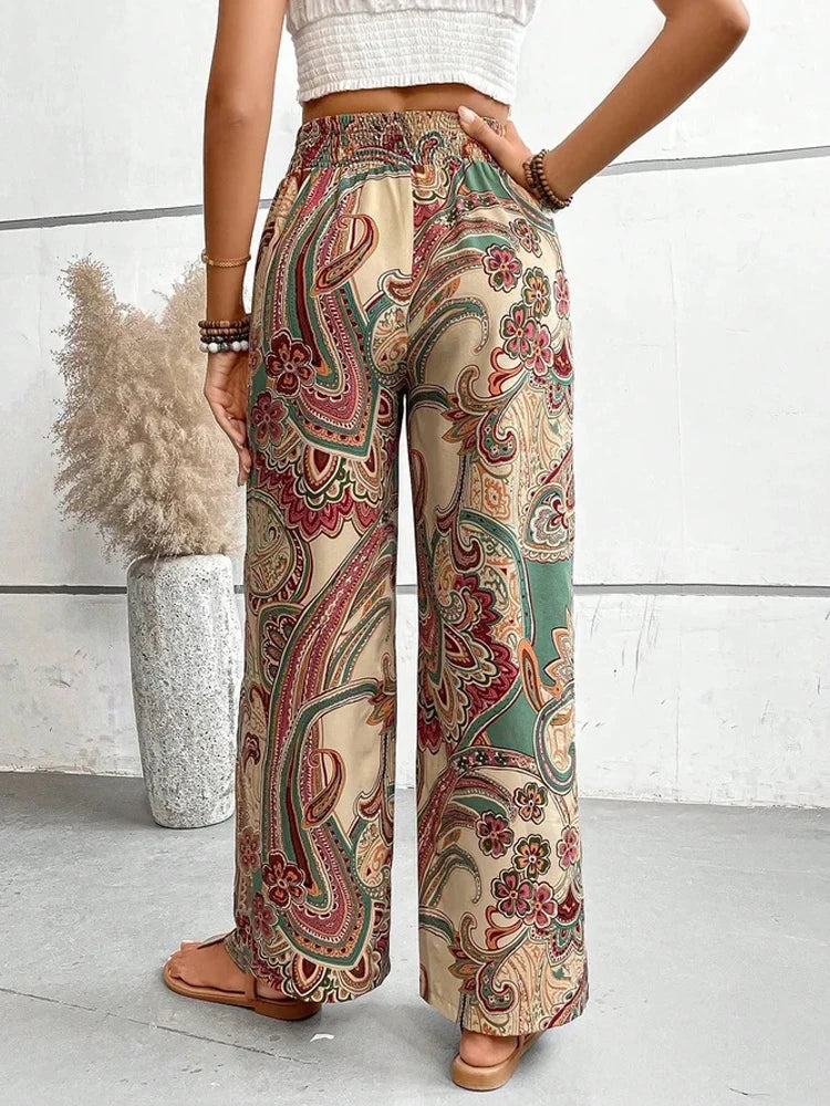 Ruby™ - Ethnic High-Waist Beach Pants