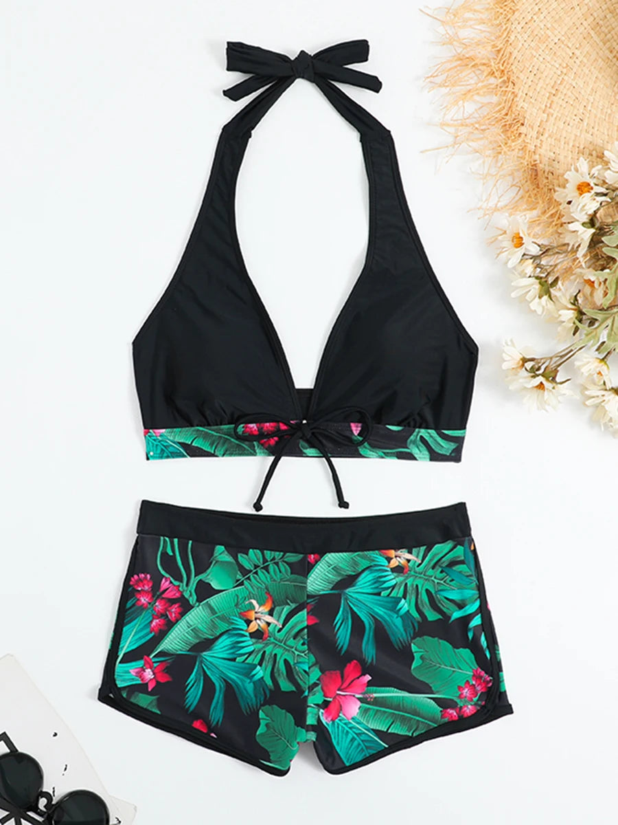 Zoey™ - High Waist Halter Bikini Set for Women