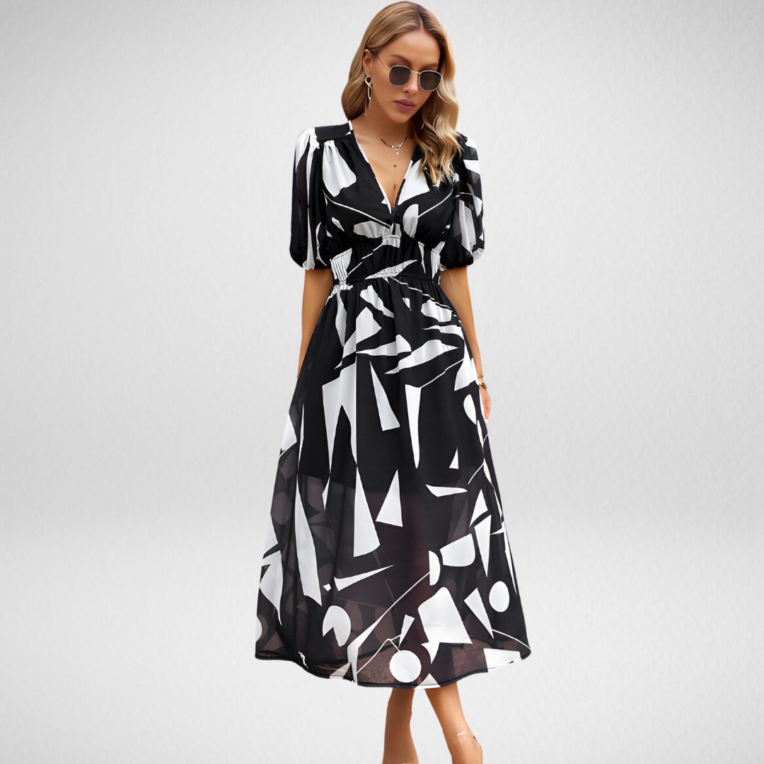 Kim™ -  Fashionable V-Neck Summer Dress