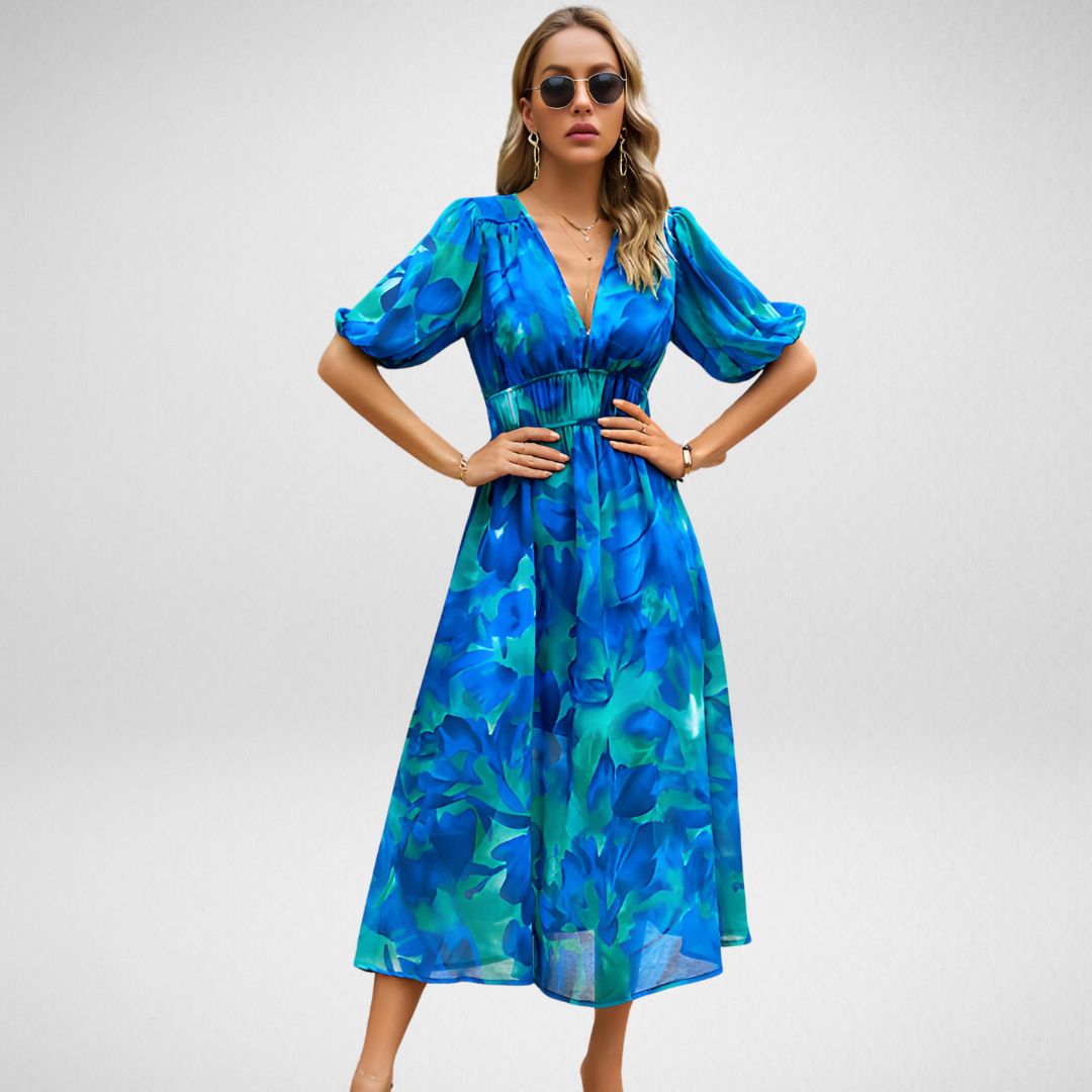Kim™ -  Fashionable V-Neck Summer Dress