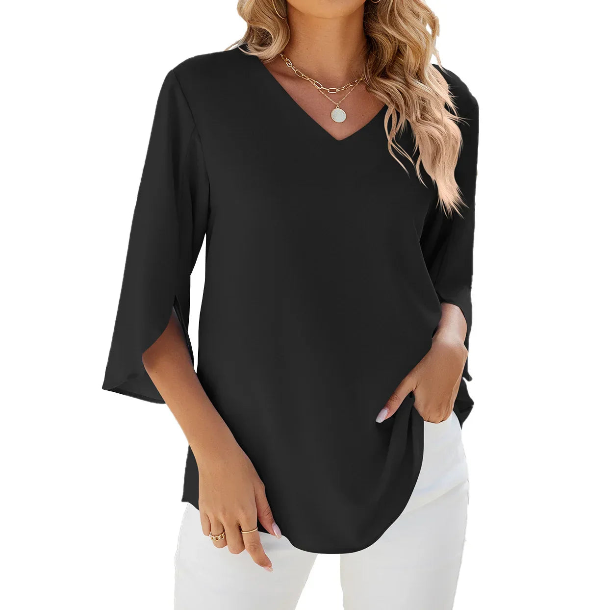 Sharon™ - V-Neck Blouse