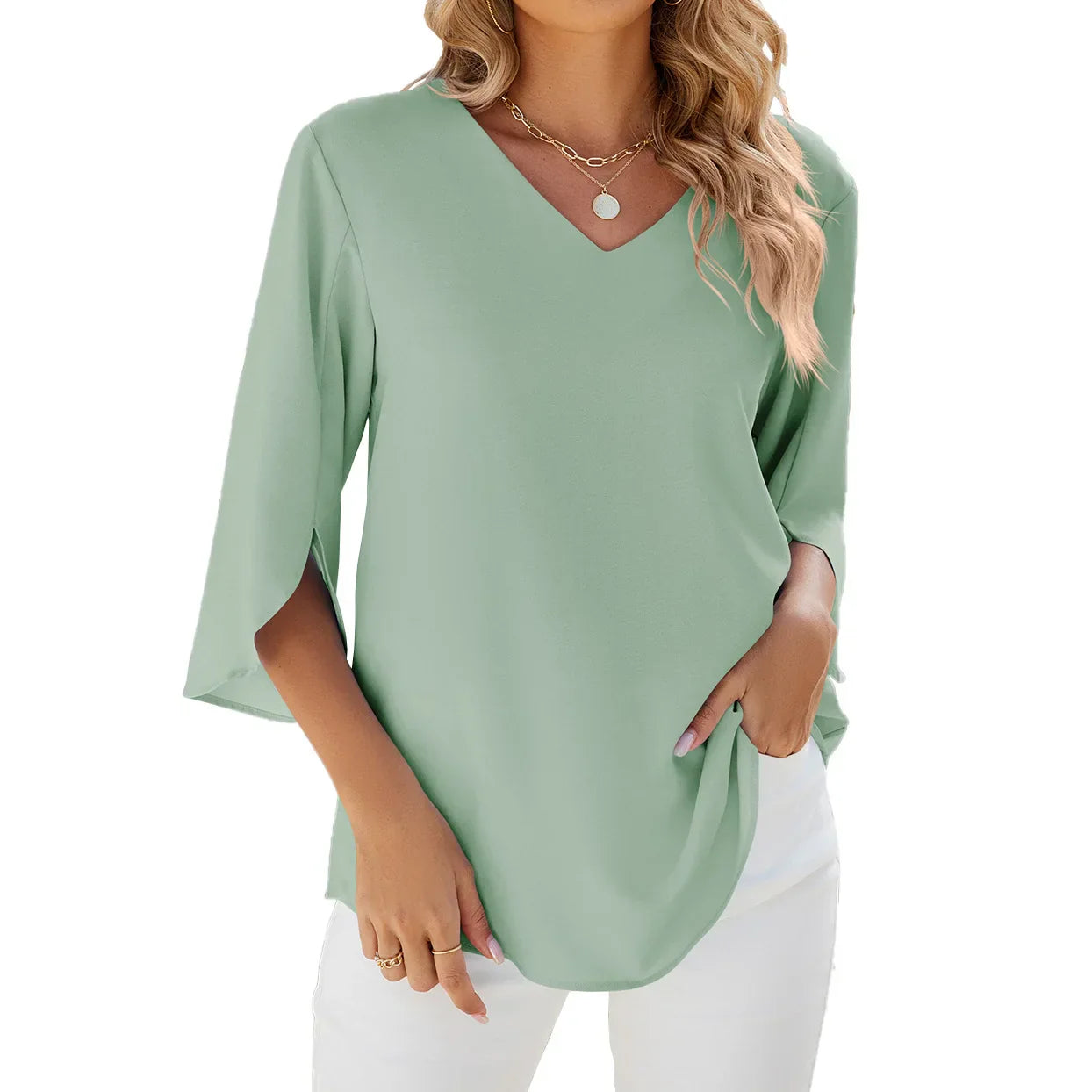 Sharon™ - V-Neck Blouse