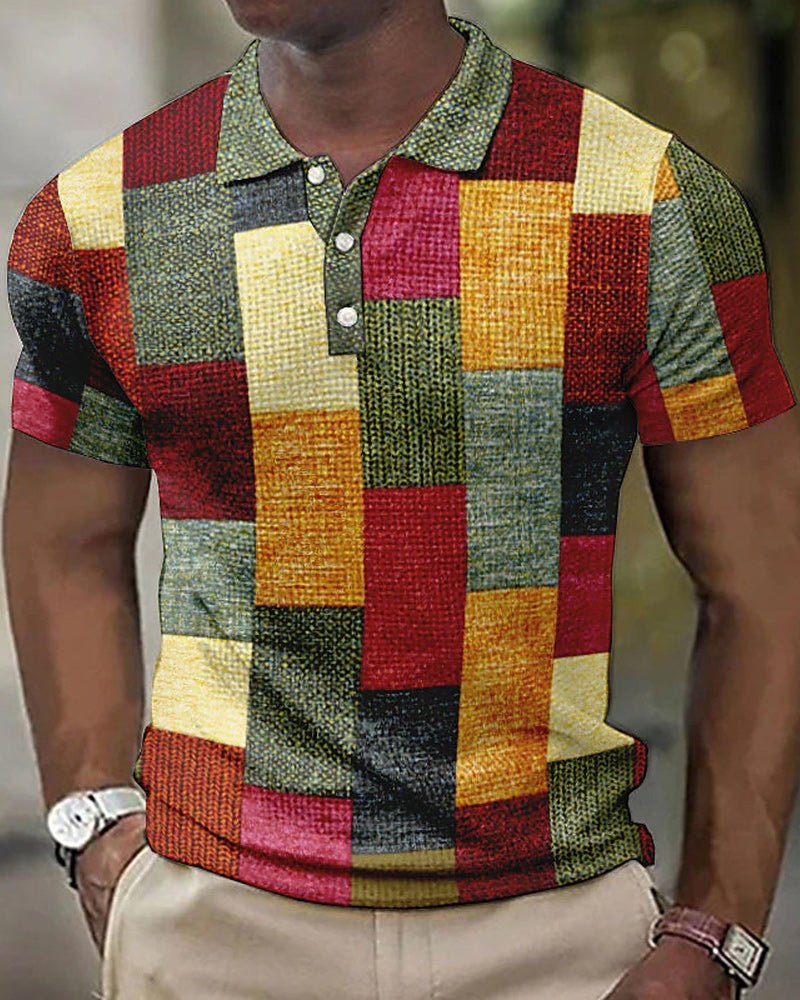 Thierry™ -  Checked Polo Shirt With Short Sleeves