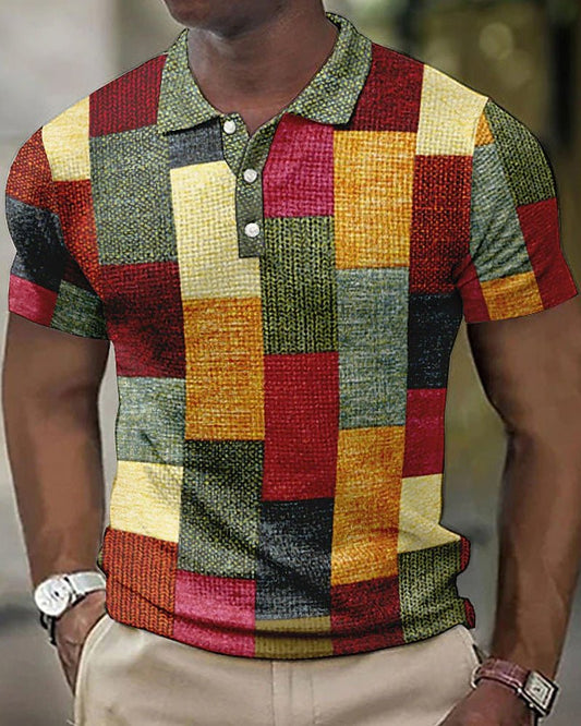 Thierry™ -  Checked Polo Shirt With Short Sleeves