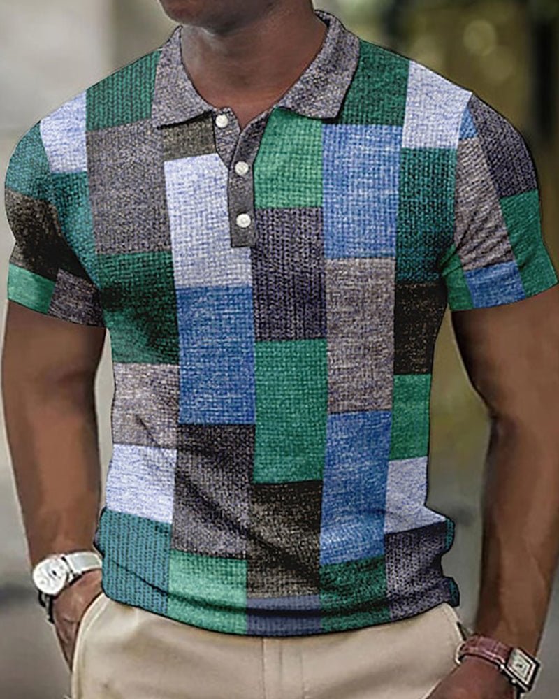 Thierry™ -  Checked Polo Shirt With Short Sleeves
