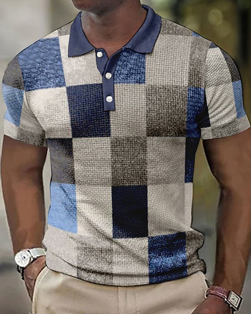 Thierry™ -  Checked Polo Shirt With Short Sleeves