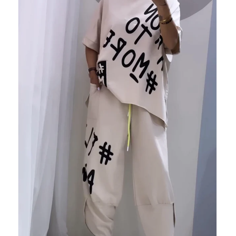 Audrey™ - Two-Piece T-Shirt And Trousers For Casual Women