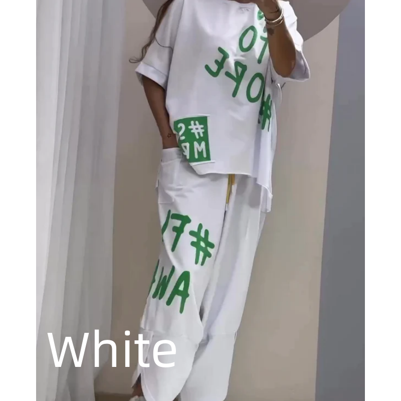 Audrey™ - Two-Piece T-Shirt And Trousers For Casual Women
