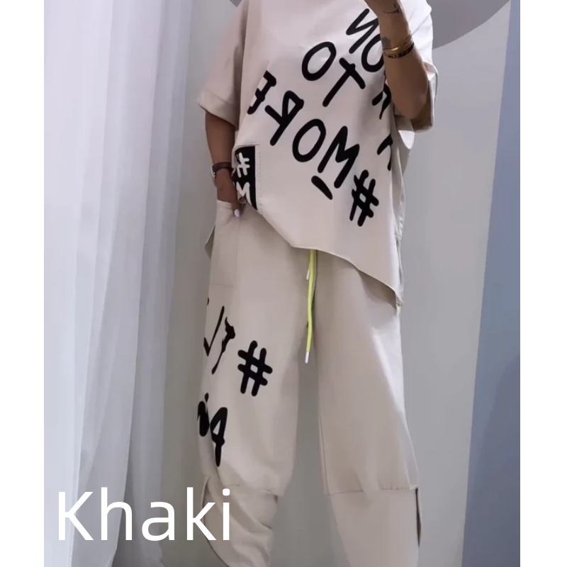 Audrey™ - Two-Piece T-Shirt And Trousers For Casual Women