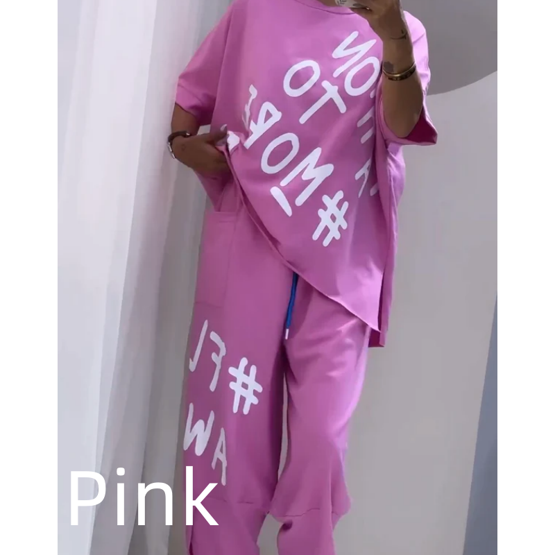 Audrey™ - Two-Piece T-Shirt And Trousers For Casual Women